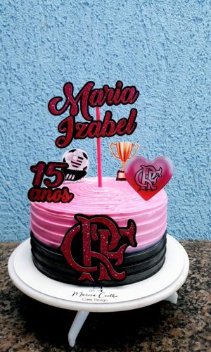 Arquivo de Corte Topo de Bolo Flamengo Feminino
