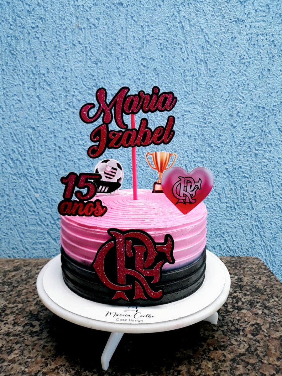 Arquivo de Corte Topo de Bolo Flamengo Feminino