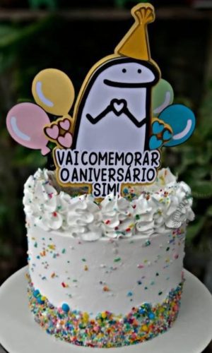 Arquivo de Corte Topo de Bolo Flork Vai Comemorar Sim