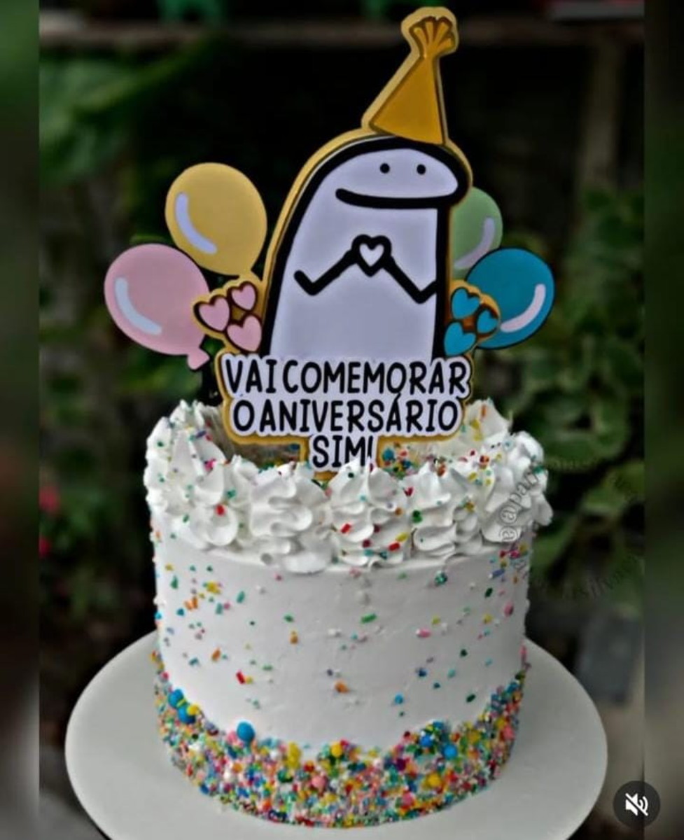 Arquivo de Corte Topo de Bolo Flork Vai Comemorar Sim