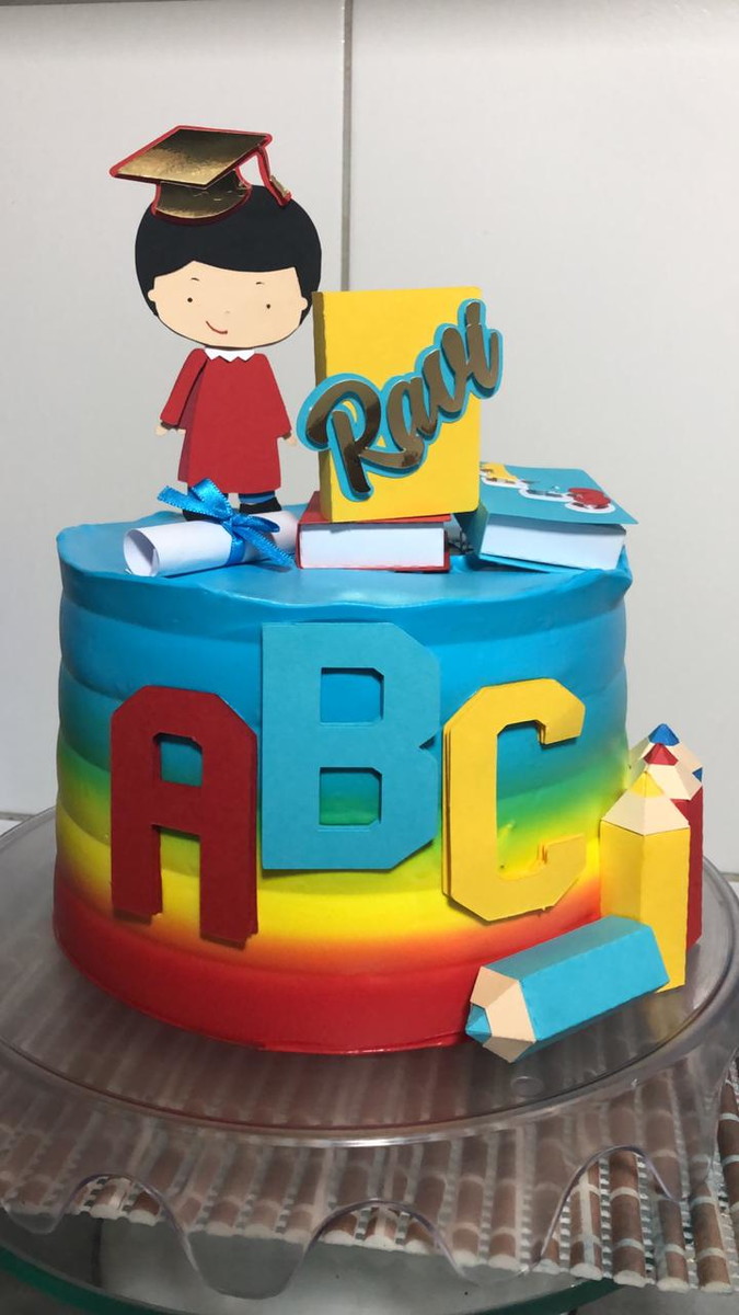 Arquivo Topo de Bolo Formatura Abc Ganhe +3 Produtos - Imagem 2