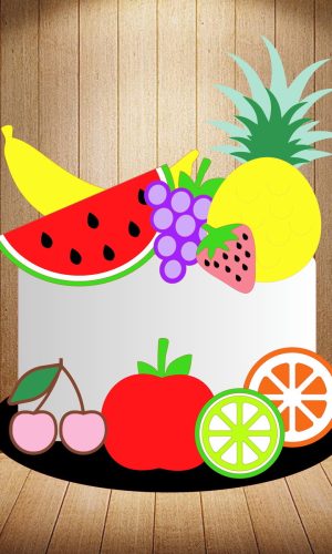 Arquivo de Corte Topo de Bolo Frutas em Camadas #534#