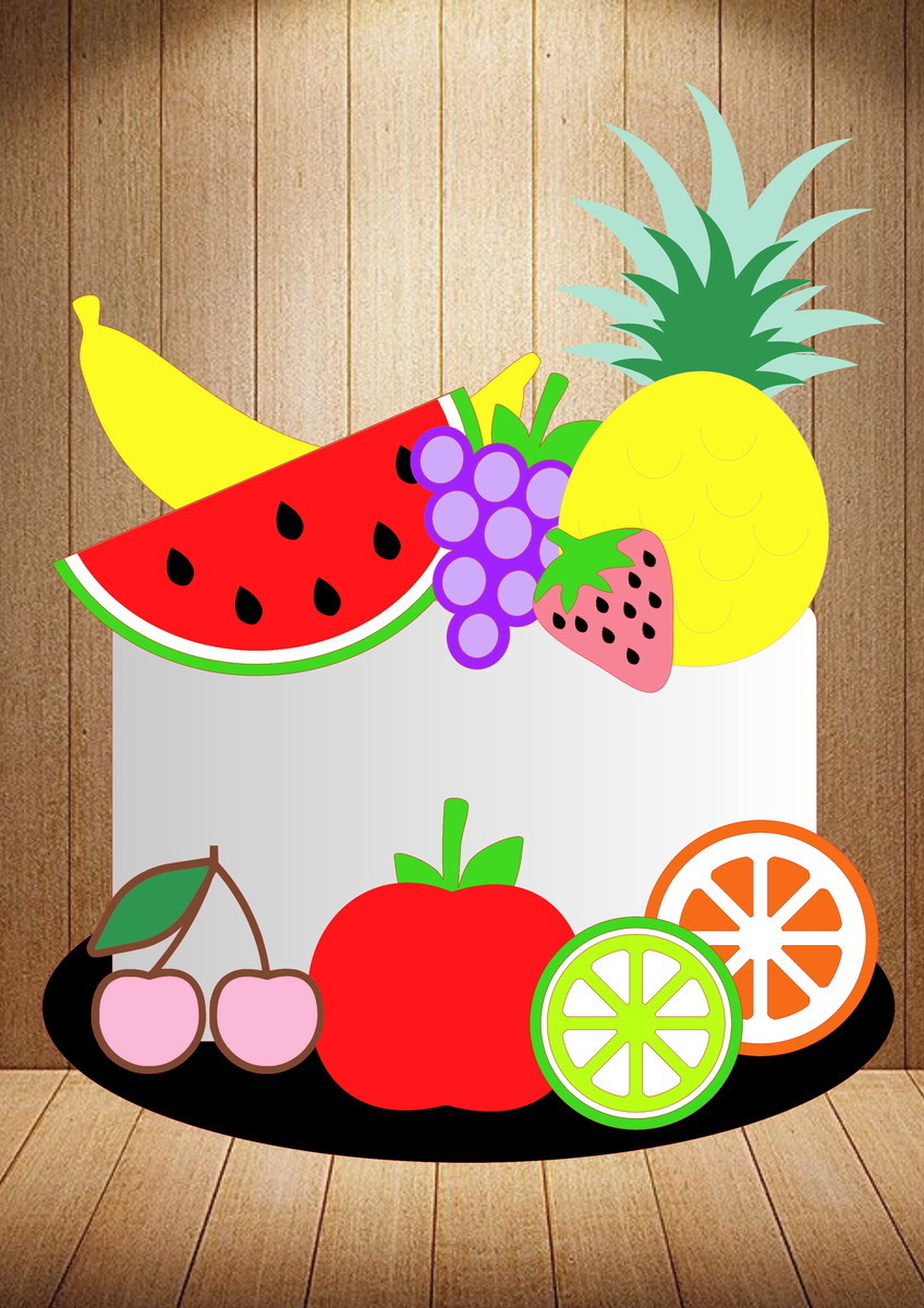 Arquivo de Corte Topo de Bolo Frutas em Camadas #534#