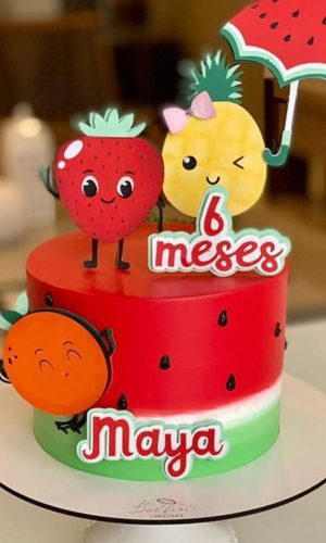 Arquivo de Corte Topo de Bolo Frutinhas Cute -003