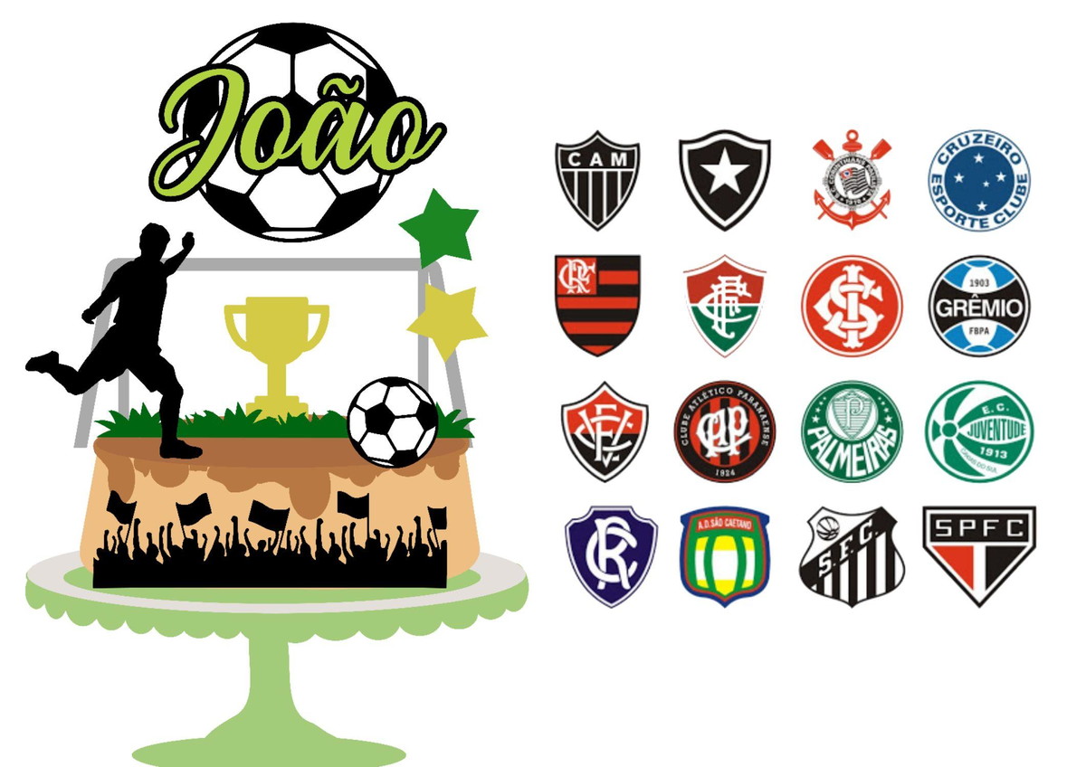 Arquivo de corte Topo de Bolo Futebol 03