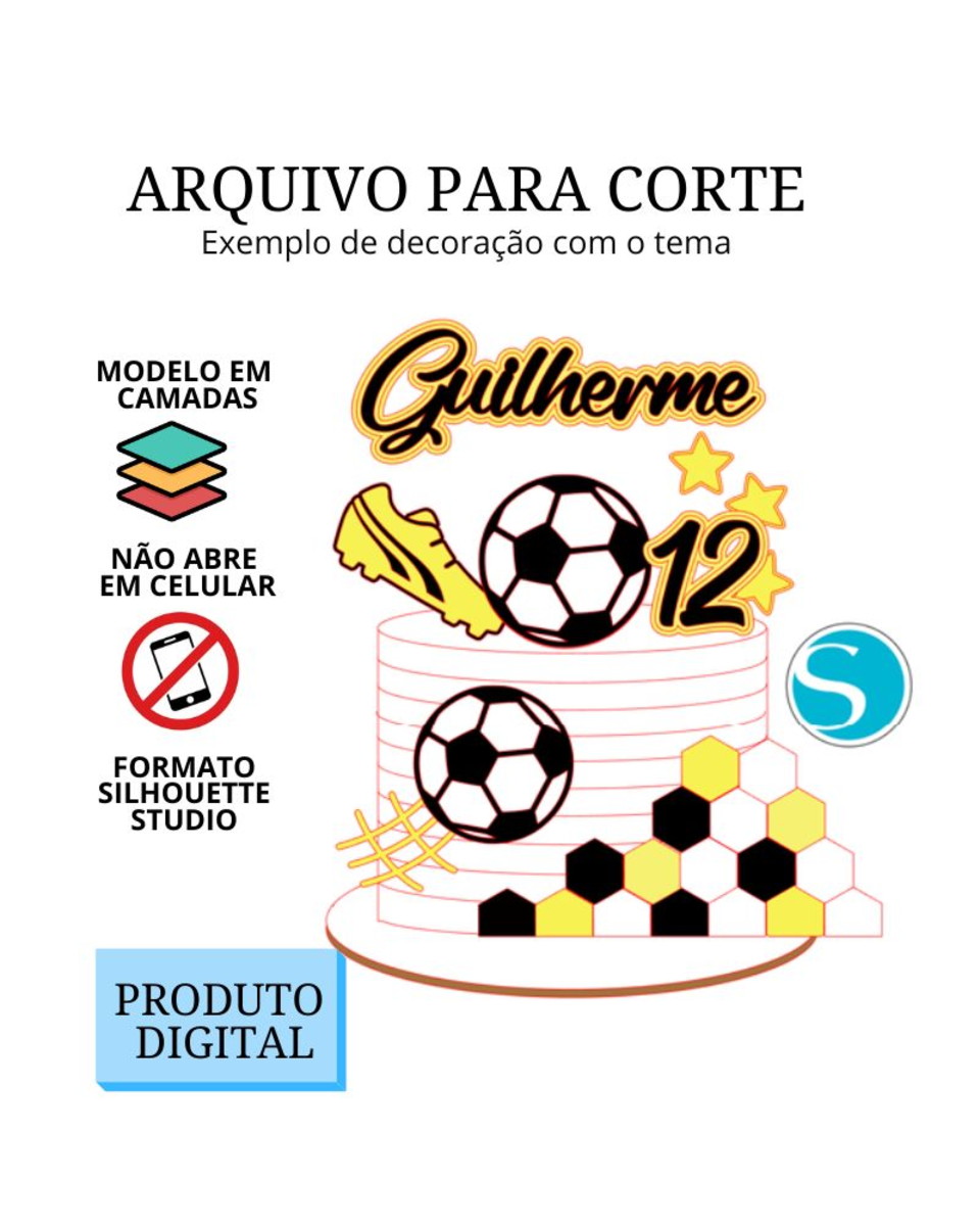 Arquivo de Corte Topo de Bolo - Futebol 1