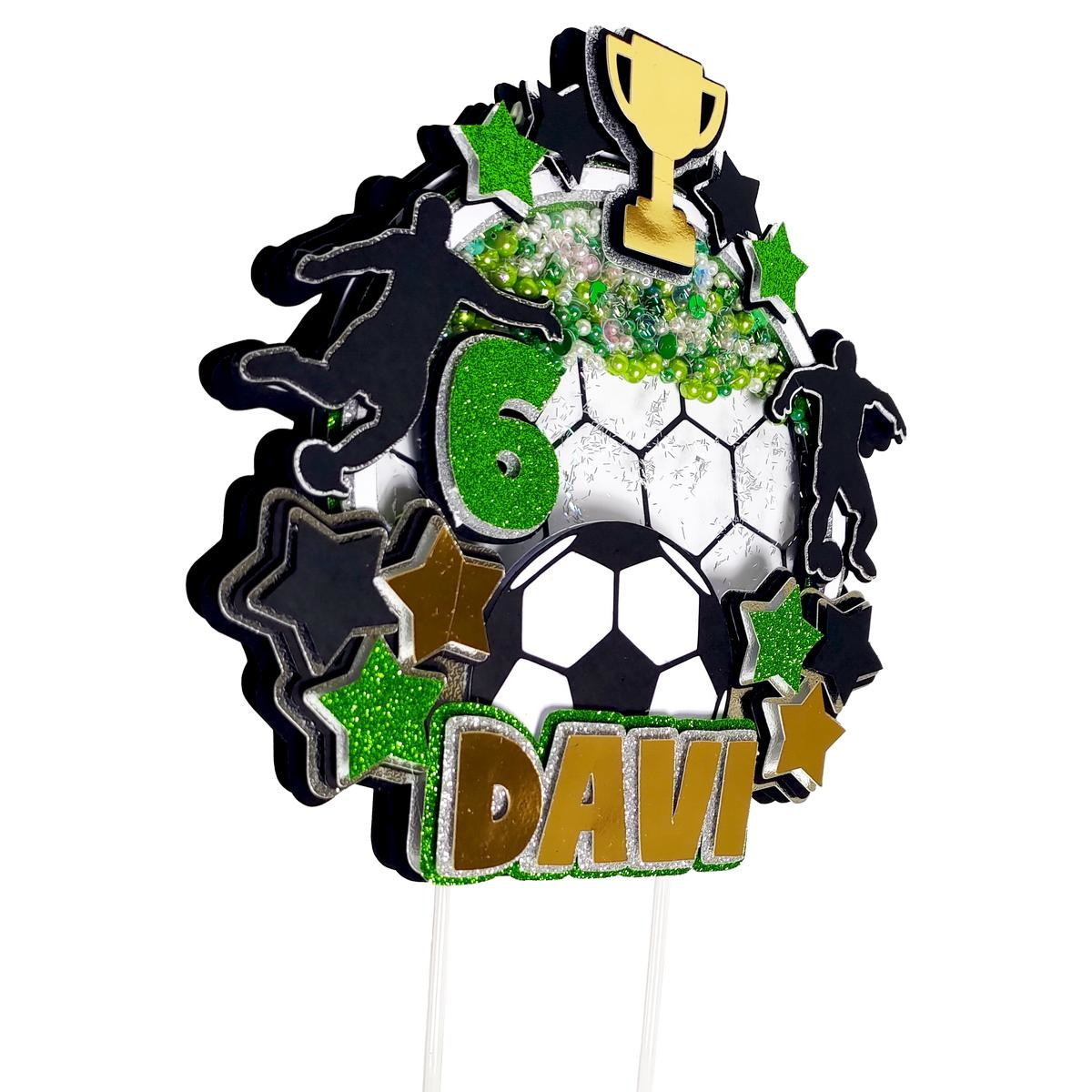 Arquivo de Corte Topo de Bolo Futebol Bola -018