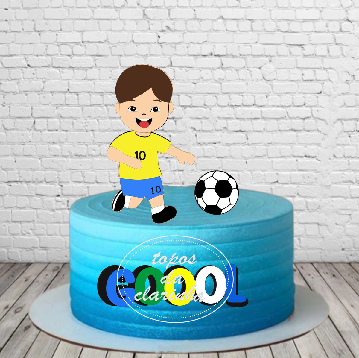 Arquivo de Corte Topo de Bolo Futebol Camada
