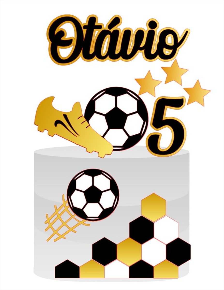 Arquivo de Corte Topo de Bolo Futebol / Chuteira