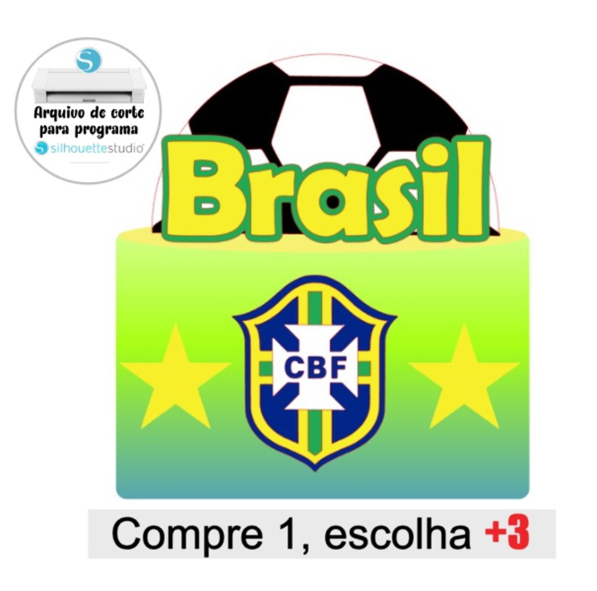 Arquivo de Corte Topo de Bolo Futebol Copa Brasil