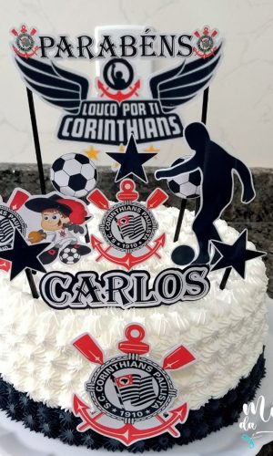 Arquivo de Corte Topo de Bolo Futebol Corínthíans Timão 003