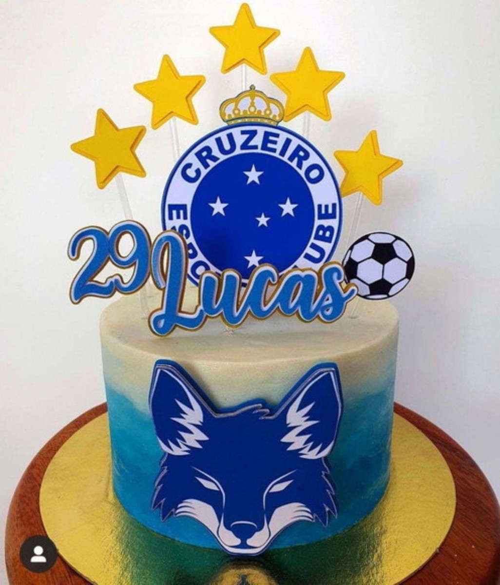 Arquivo de Corte Topo de Bolo Futebol Cruzeiro #15250