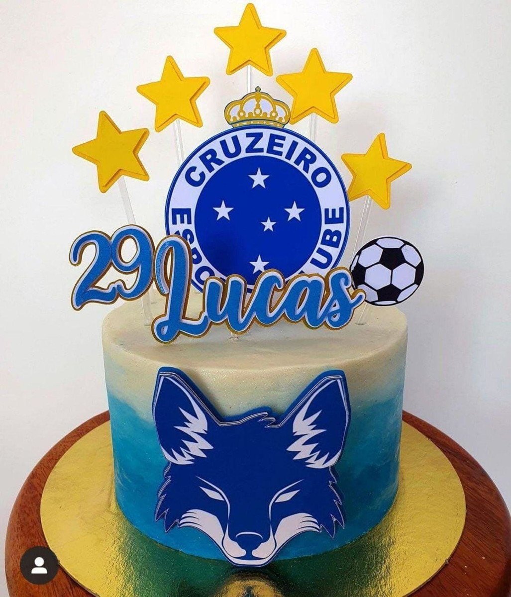 Arquivo de Corte Topo de Bolo Futebol Cruzeiro #15250