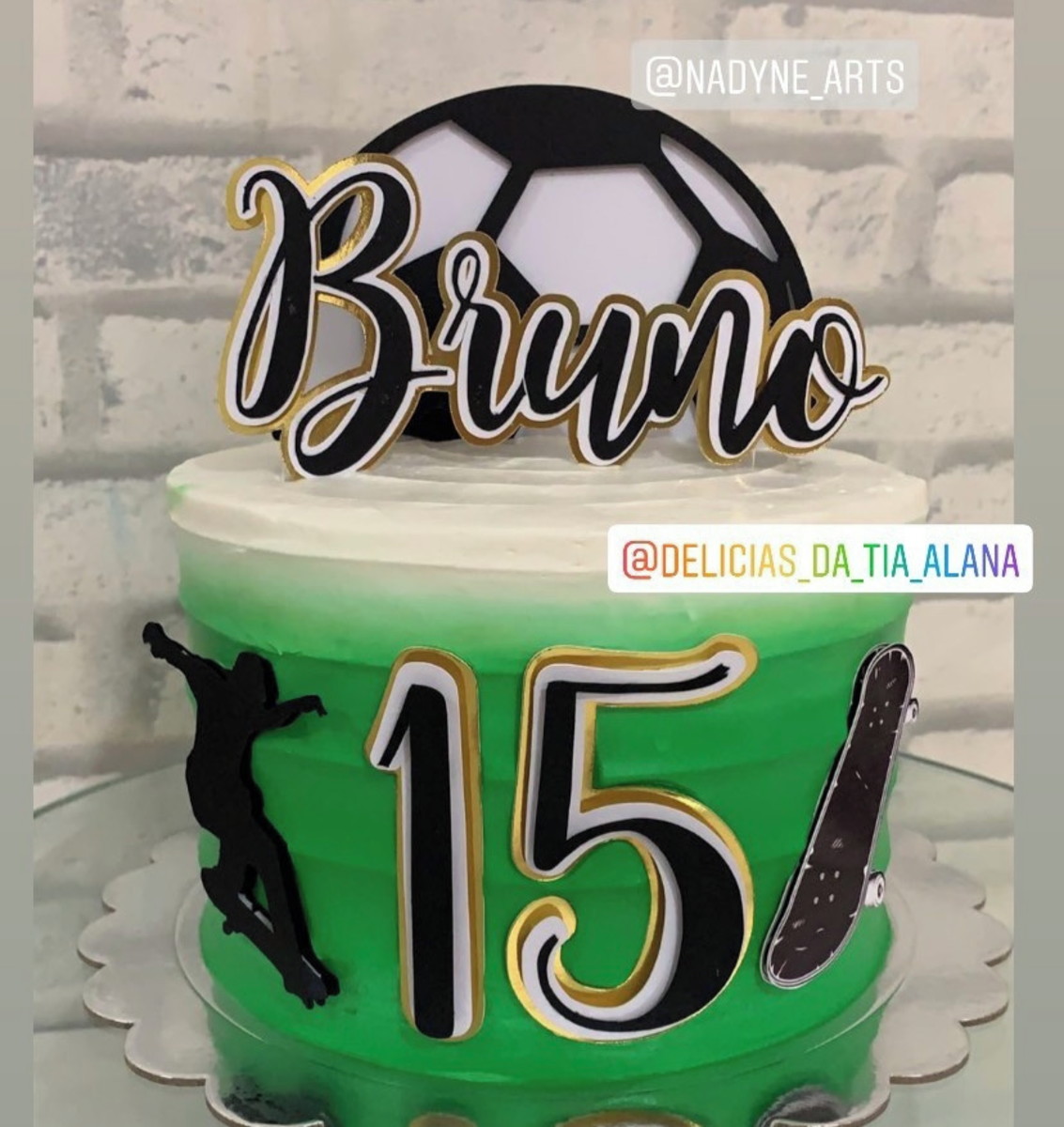 Arquivo de corte Topo de Bolo Futebol e Skate