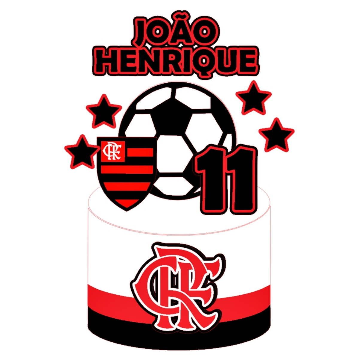 Arquivo de Corte - Topo de Bolo Futebol Famengo
