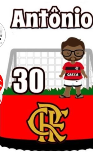 Arquivo de Corte Topo de Bolo Futebol - Flamengo