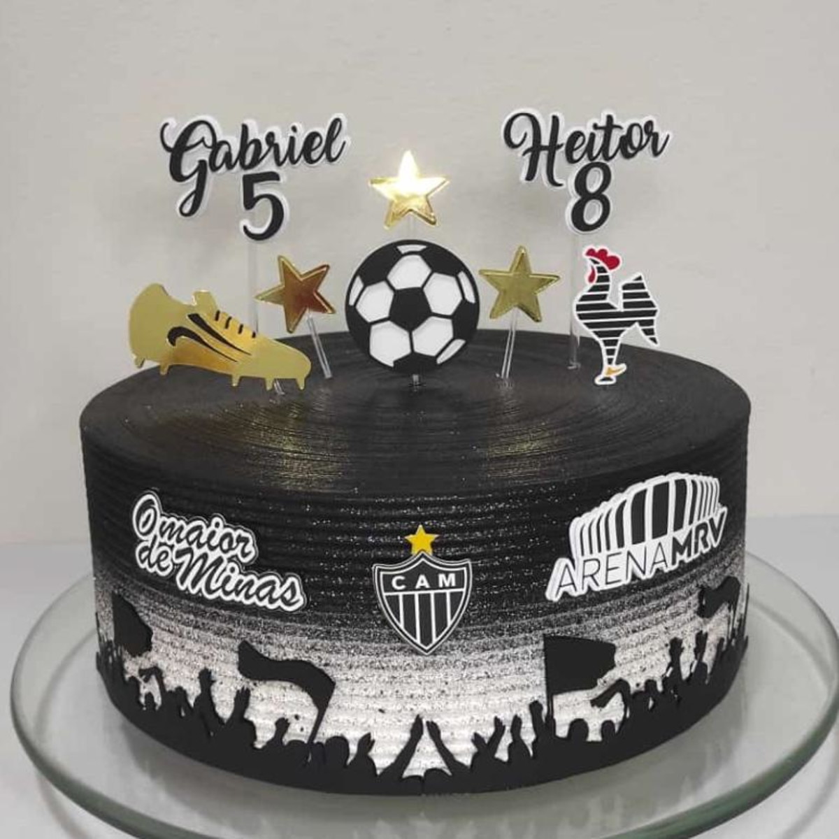 Arquivo de Corte Topo de Bolo Futebol Galo