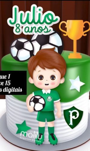 Arquivo de Corte-topo de Bolo Futebol Menino Camadas
