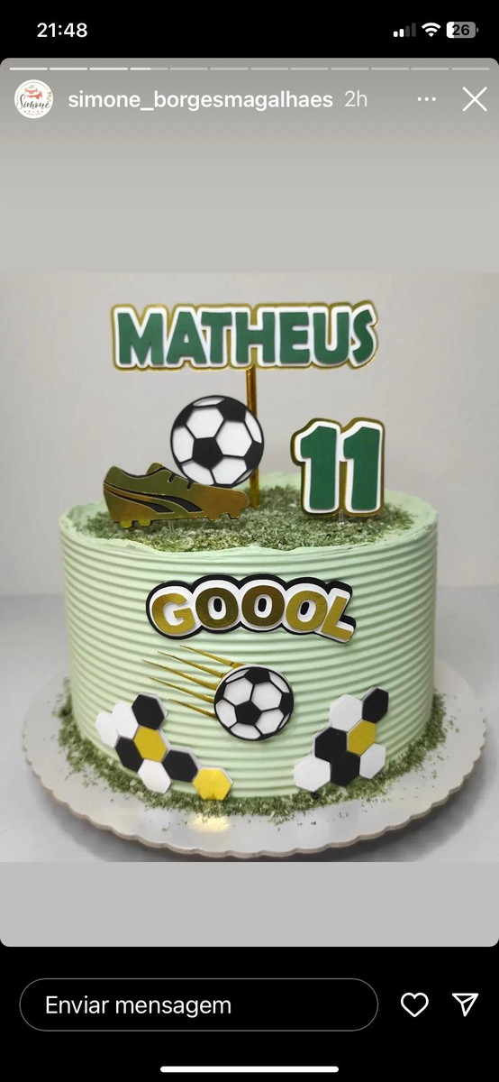Arquivo de Corte Topo de Bolo Futebol