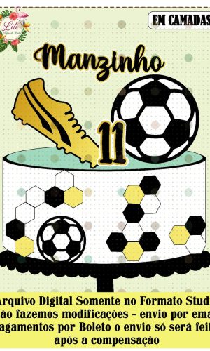 Arquivo de Corte - Topo de Bolo Futebol Ref 368
