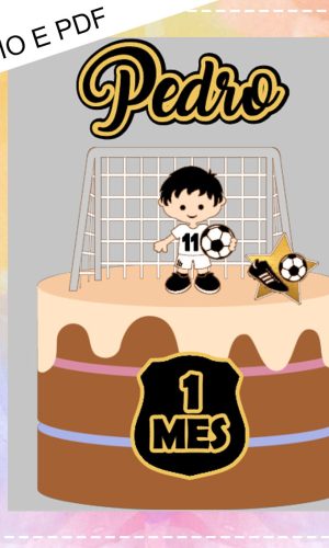 Arquivo de Corte Topo de Bolo Futebol - Studio e PDF