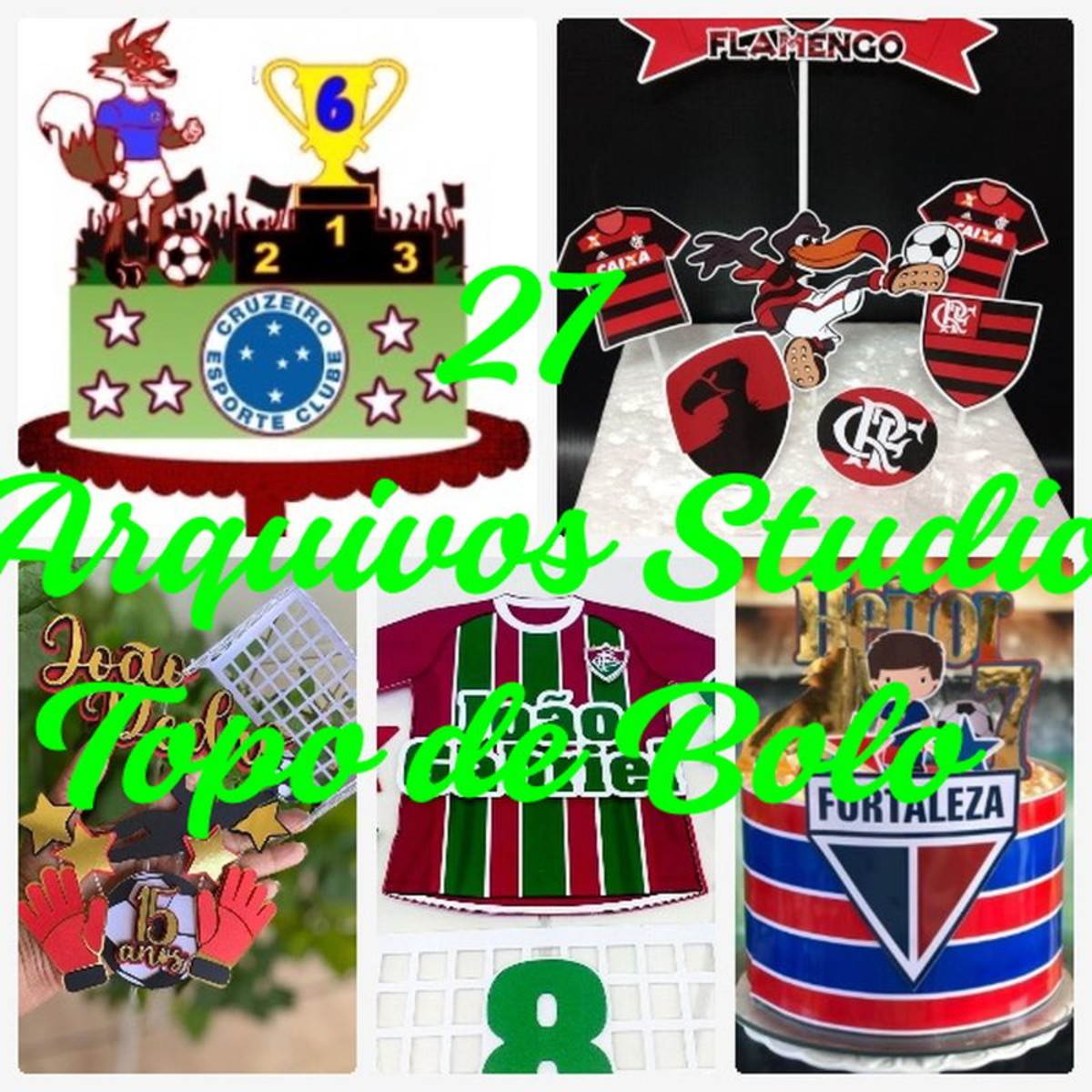 Arquivo de Corte Topo de Bolo - Futebol Times - Imagem 3