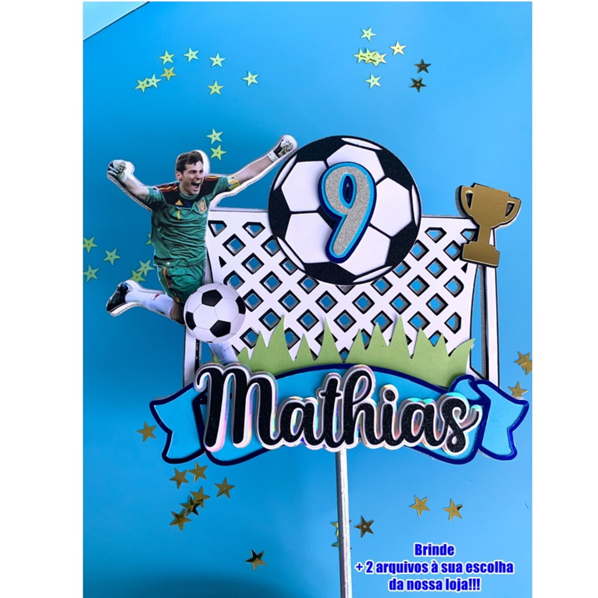 Arquivo de Corte Topo de Bolo Futebol