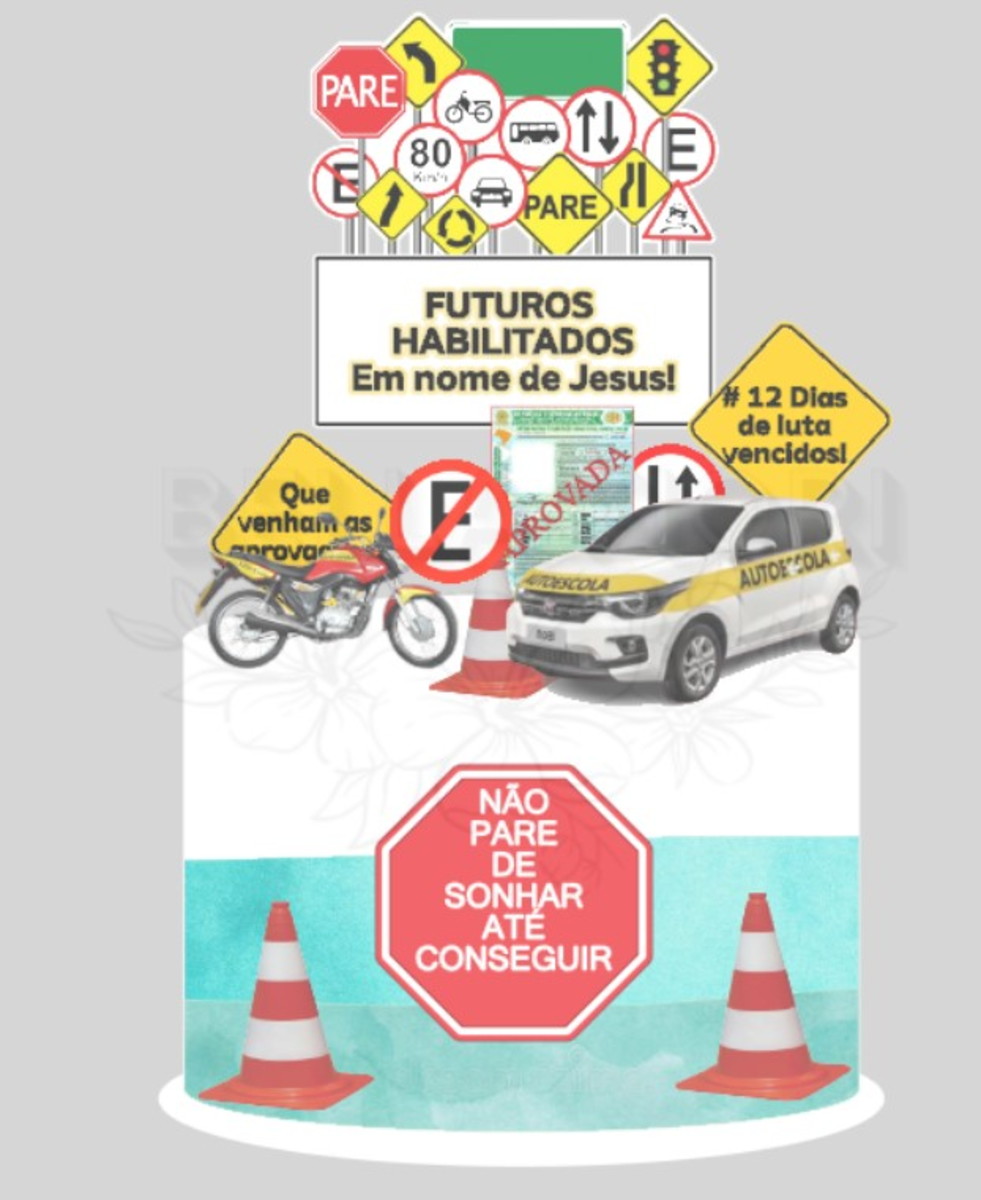 Arquivo de Corte Topo de Bolo Habilitação - Bf
