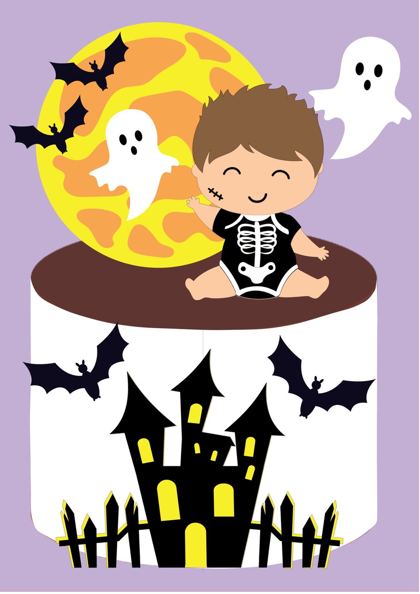 Arquivo De Corte Topo De Bolo Halloween Baby