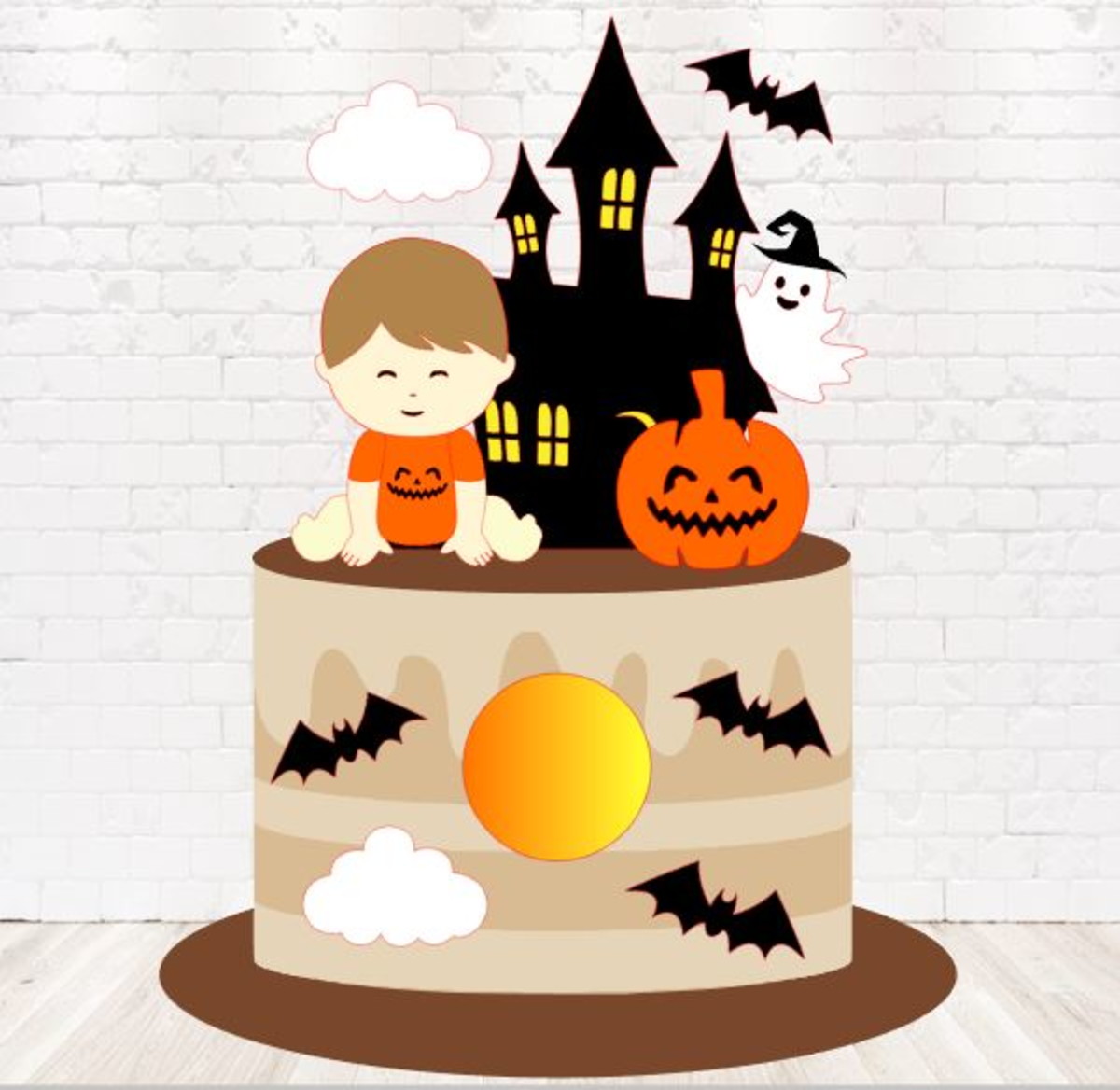 Arquivo de Corte Topo de Bolo Halloween em Camadas 1444