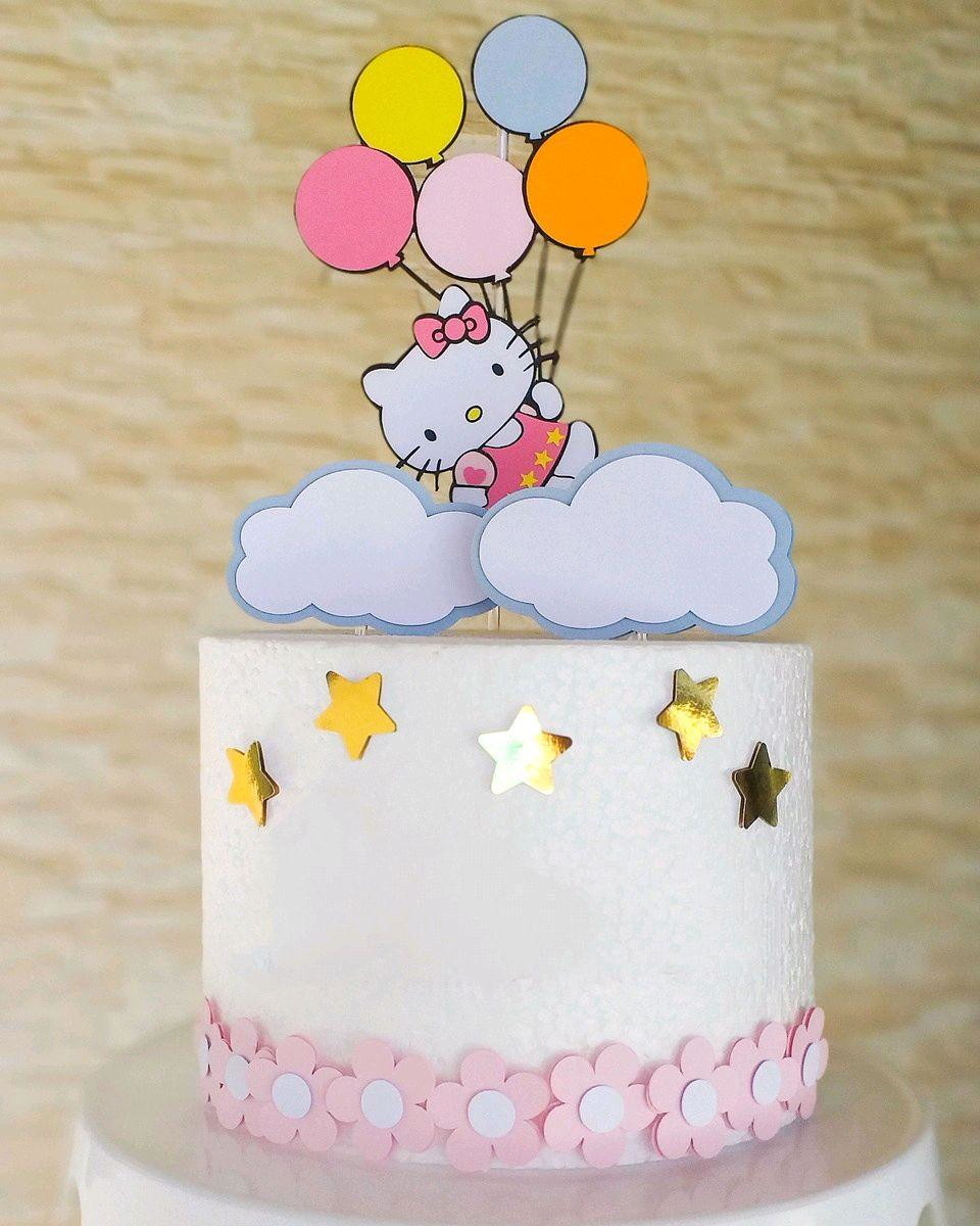 Arquivo de Corte Topo de Bolo Hello Kitty em Camadas 330