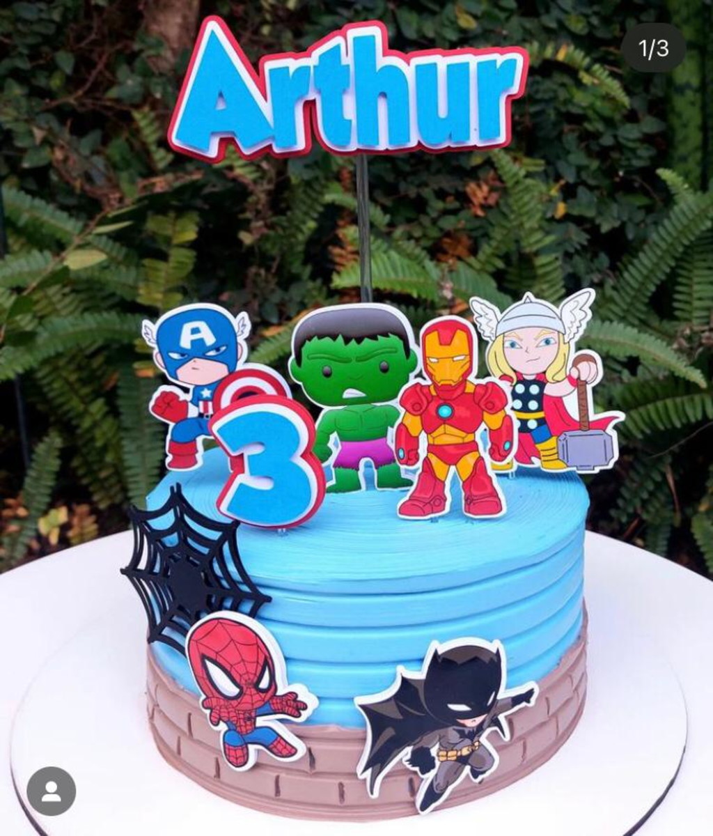 Arquivo de Corte Topo de Bolo Herois Cute