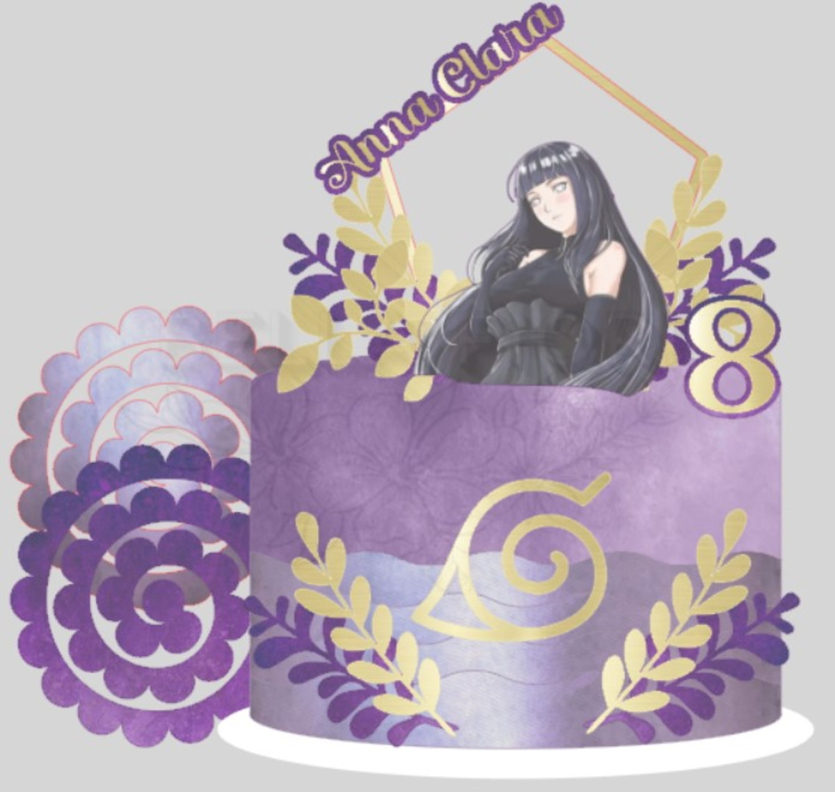 Arquivo de Corte Topo de Bolo Hinata 31 - Bf