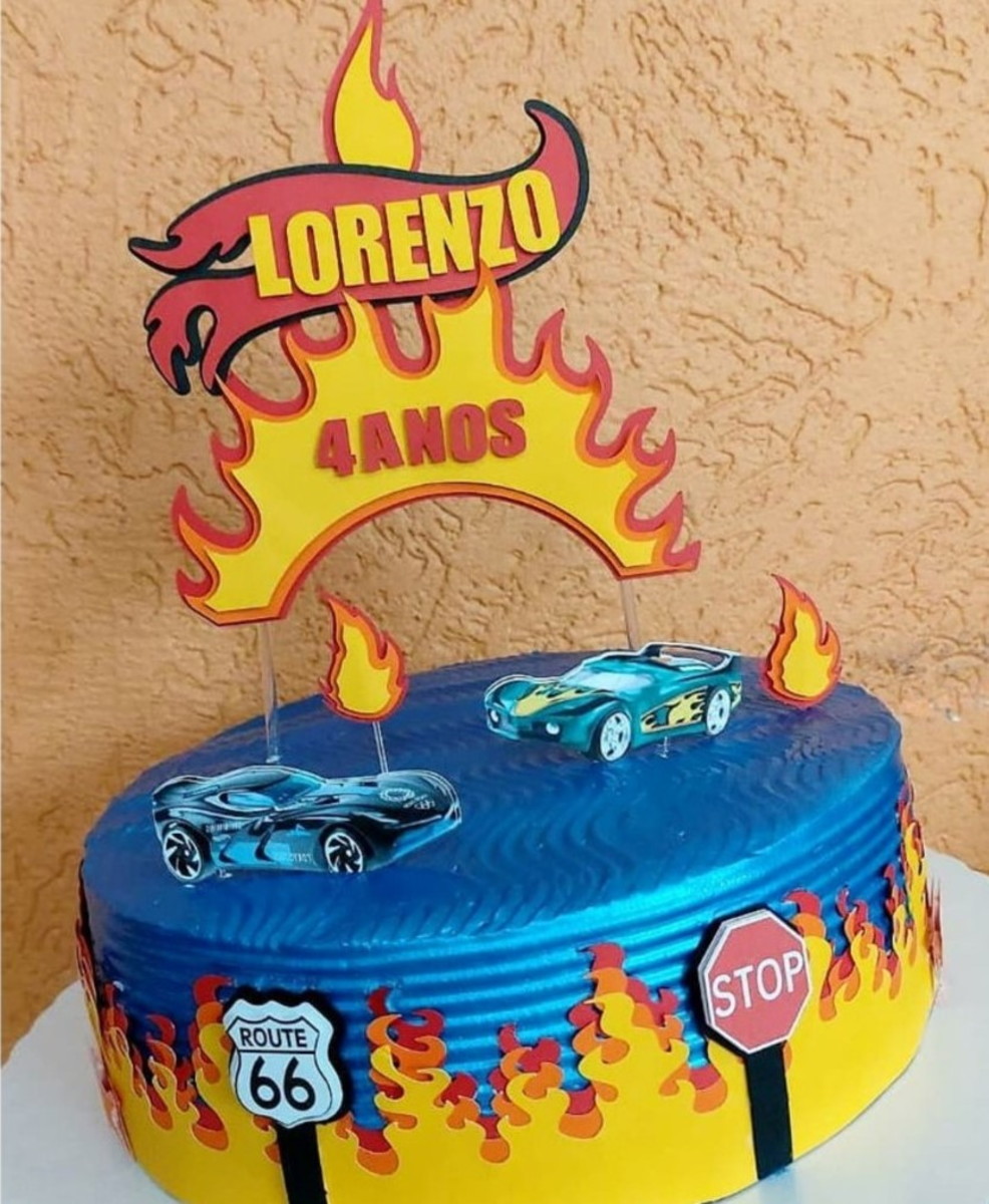 Arquivo de Corte Topo de Bolo Hotwheels 01