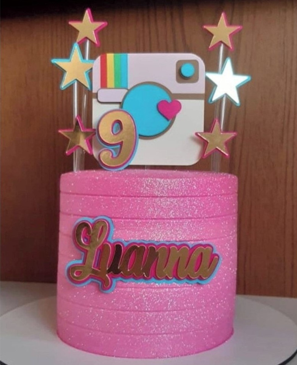 Arquivo de Corte Topo de Bolo Instagram #04#
