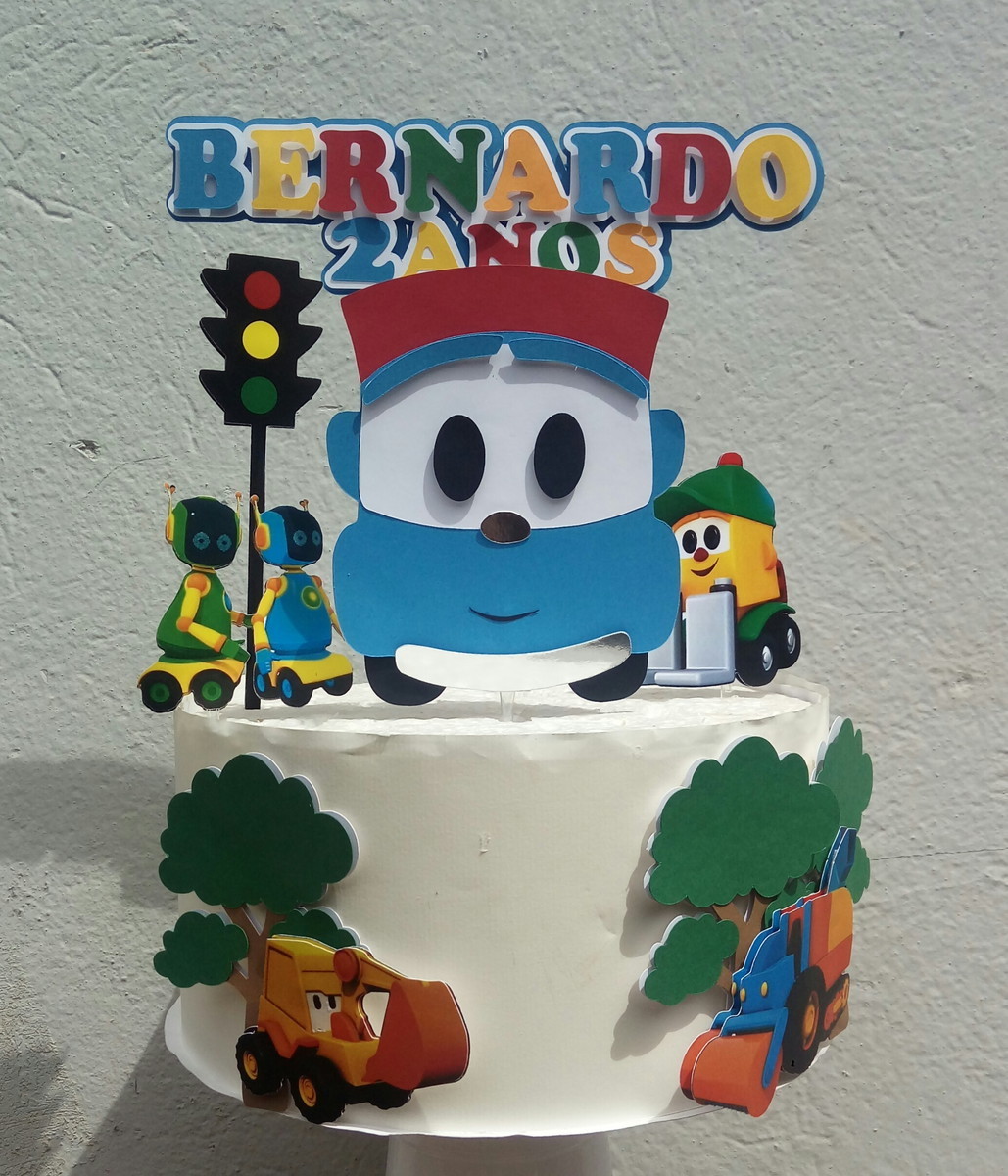 Arquivo de Corte Topo de Bolo Léo, o Caminhão #893#