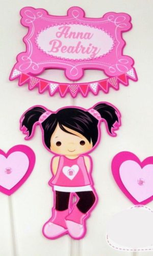 Arquivo De Corte Topo De Bolo Menina Cute Studio