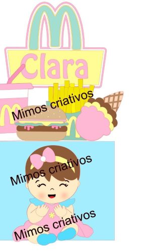 Arquivo De Corte Topo De Bolo Menina Mc Donald