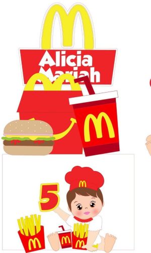 Arquivo De Corte Topo De Bolo Menina Mc Donald