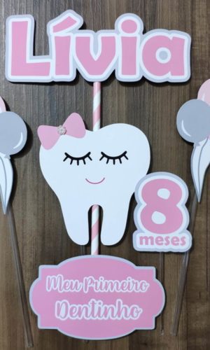 Arquivo De Corte Topo De Bolo Meu Primeiro Dentinho Menina 1