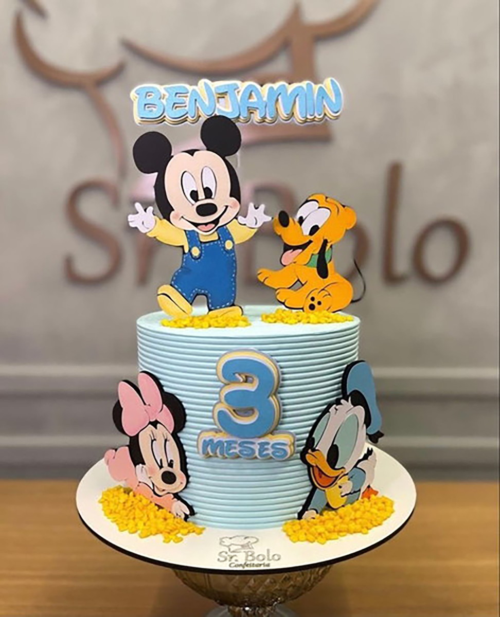 Arquivo de Corte: Topo de Bolo Mickey Baby 011 - Imagem 2