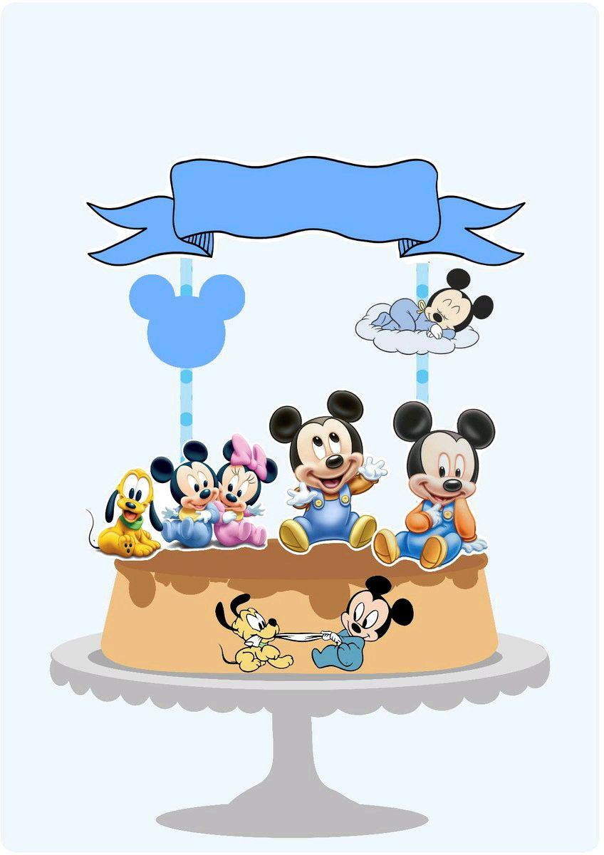 ARQUIVO DE CORTE TOPO DE BOLO MICKEY BABY (#1563)