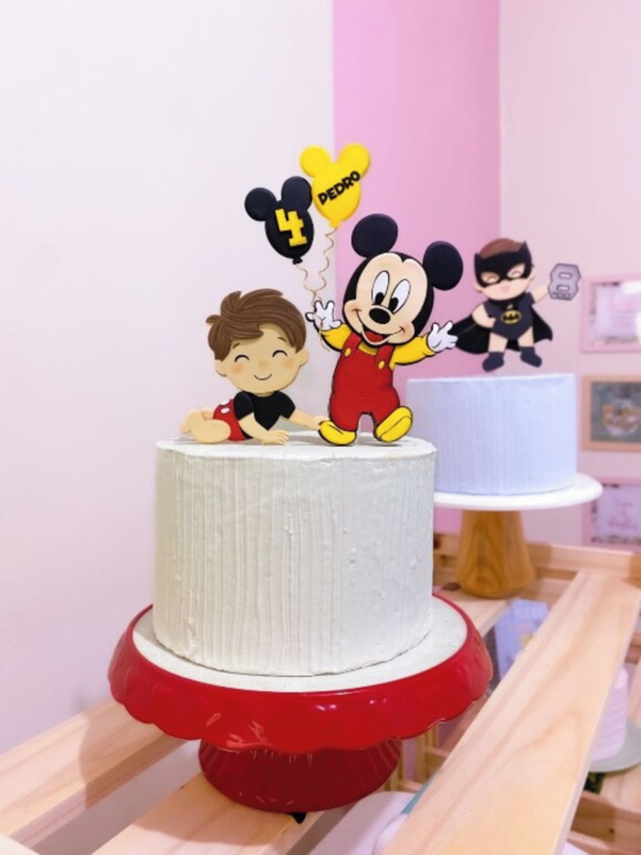 Arquivo de Corte Topo de Bolo Mickey e Bebê