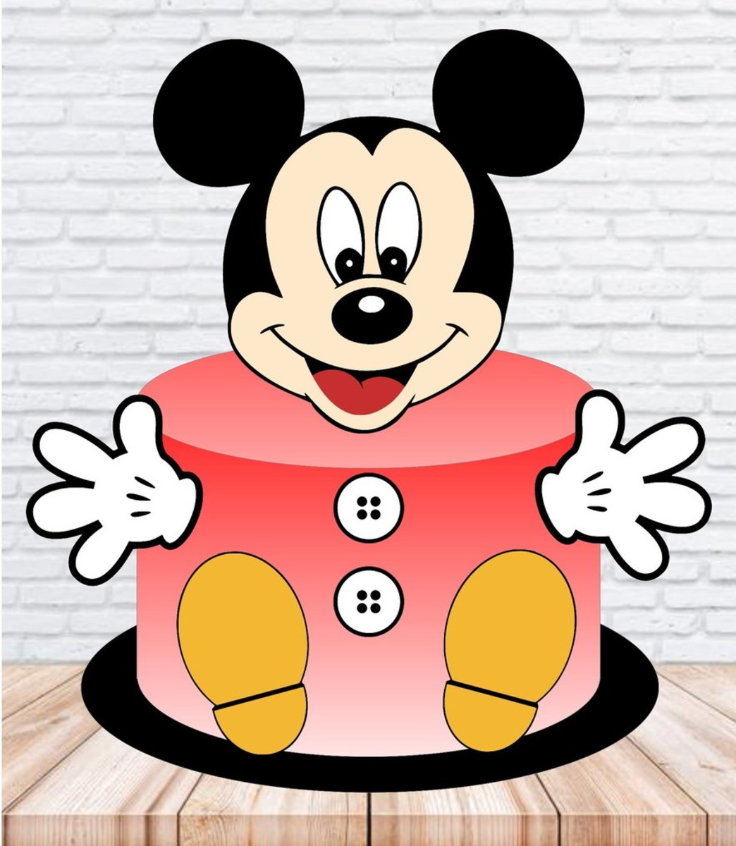 Arquivo de Corte Topo de Bolo Mickey em Camadas #476#