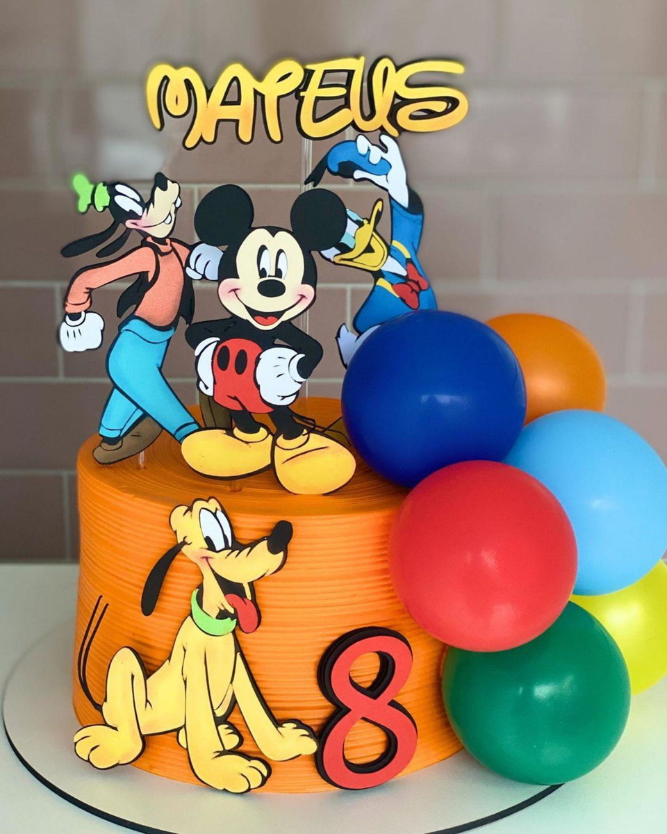 Arquivo de Corte Topo de Bolo Mickey em Camadas 959
