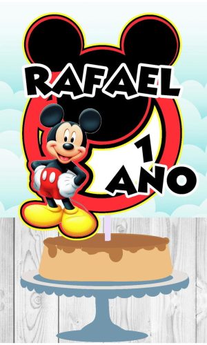 Arquivo de Corte- Topo de Bolo Mickey-STUDIO