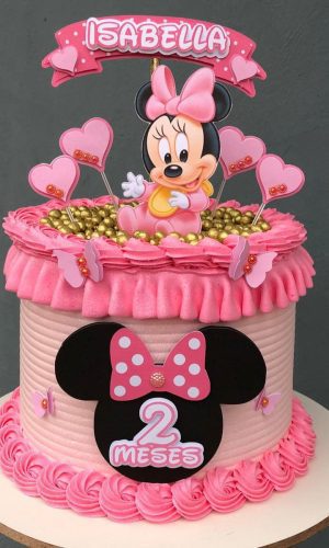 ARQUIVO DE CORTE Topo de Bolo - Minnie Baby