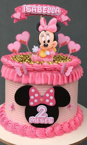 ARQUIVO DE CORTE Topo de Bolo - Minnie Baby