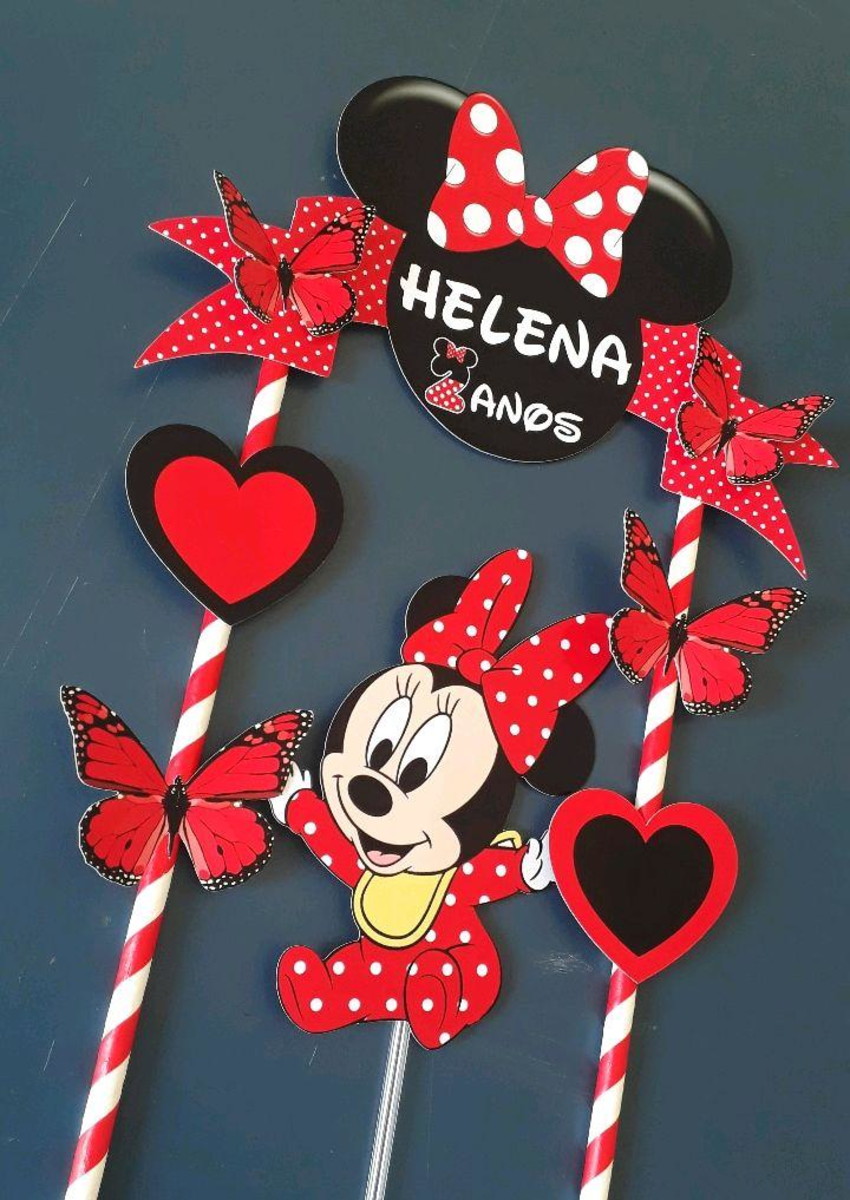 Arquivo de corte Topo de bolo Minnie Baby - Imagem 3