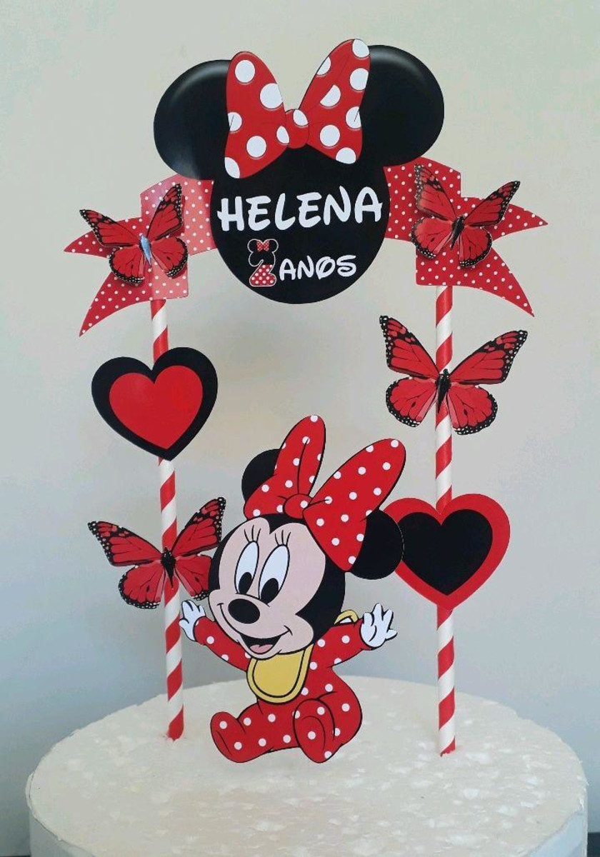 Arquivo de corte Topo de bolo Minnie Baby - Imagem 2